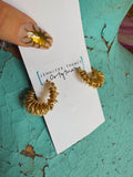 Jennifer Thames Twisted Gold Hoop Earrings