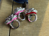 Heart Stacked Howlite Ring