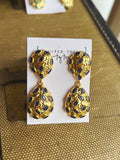 Jennifer Thames Originals – Night Blue Teardrop Link Earrings
