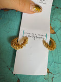 Jennifer Thames Twisted Gold Hoop Earrings