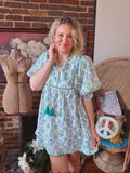 Meadow Mist Bubble Sleeve Mini