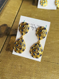 Jennifer Thames Originals – Night Blue Teardrop Link Earrings