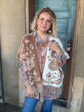 Split Paisley Mohair Cardigan