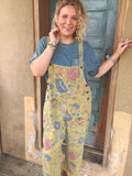 Sage Meadow Floral Overalls