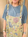Sage Meadow Floral Overalls