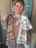 Split Paisley Mohair Cardigan