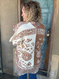 Split Paisley Mohair Cardigan
