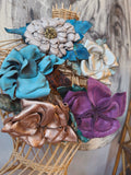 A Rare Bird Handmade Leather Bloom Pin