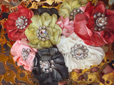 A Rare Bird Crystal Button Slide with Rosette