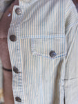 A Rare Bird Pin Stripe Fringe Jacket - OS