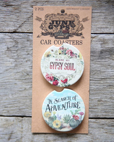 Junk Gypsy Car Coasters - Gypsy Soul/Adventure