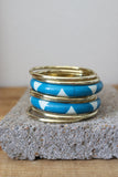 Gold and Turquoise Bangle Set