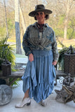Ruffled Up Skirt - Chambray by Jaded Gypsy