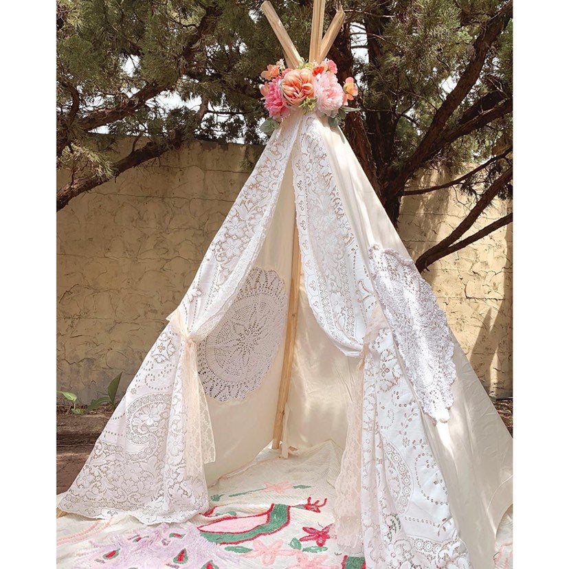 White shop lace teepee