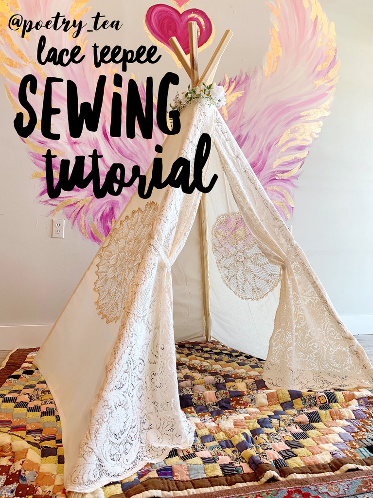 Boho Lace Tablecloth Teepee Sewing Tutorial