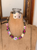 Fire & Ice Emerald Cut Necklace - Gold or Silver