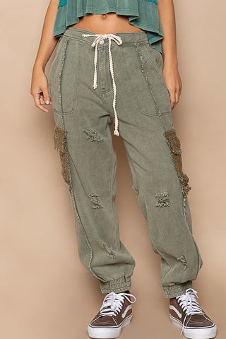 Shadow Green Cotton Joggers