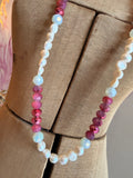 Pink Pearl Wrap Necklace by A Rare Bird