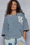 Moonlit Roads Denim Top