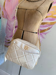 Caroline Hill Fiona Crossbody Tan Quilted