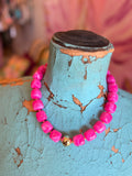 Poolside Pop Necklace – Hot Pink