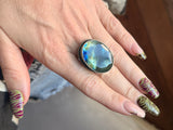 Moonlit Rope Labradorite Ring