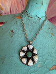 Tibetan Turquoise/MOP Daisy Necklace