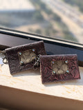 Plum GG Card Holder Keychain