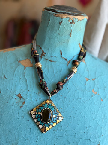 JTO Mosaic Dreams - Desert Night Scarf Necklace