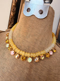 Jade Crystal Raindrop Necklace - 4 Color Options