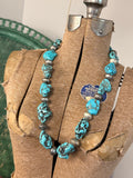 Chunky Turquoise Stone Necklace by A Rare Bird