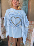 Heartstrings Patchwork Poncho Top