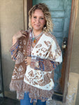 Split Paisley Mohair Cardigan
