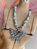 Turquoise Flight Butterfly Necklace by A Rare Bird