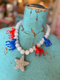 Wild Horse Necklace - Star Red White & Blue