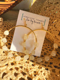 Moonstone Loop Hoop Earrings