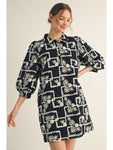 Nomad Script Embroidered Dress