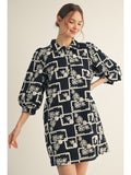 Nomad Script Embroidered Dress