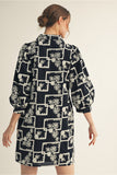 Nomad Script Embroidered Dress