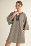 Highland Houndstooth Dress