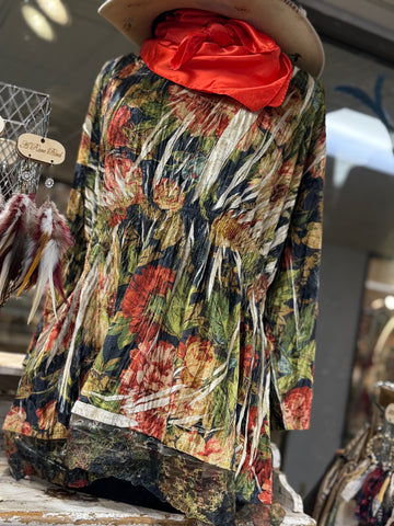 A Rare Bird Crushed Velvet Top