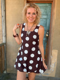 Cocoa Dot Bubble Mini Dress