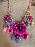 Queen Gypsy Magenta Bloom Necklace