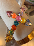 WAFA Colorful Faith Crystal Cross Charm