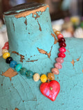 “Candy Crush Heart Necklace” by Jennifer Thames Originals
