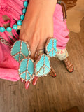 Peace Out Turquoise Slab Ring ATG
