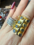 Labradorite Luxe Statement Ring by Jennifer Thames Originals