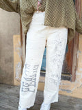 Jaded Gypsy Peace & Love Jeans — Parchment