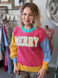 🎄 Merry & Bright Colorblock Sweater