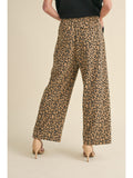 Taupe Stretch Leopard Pants